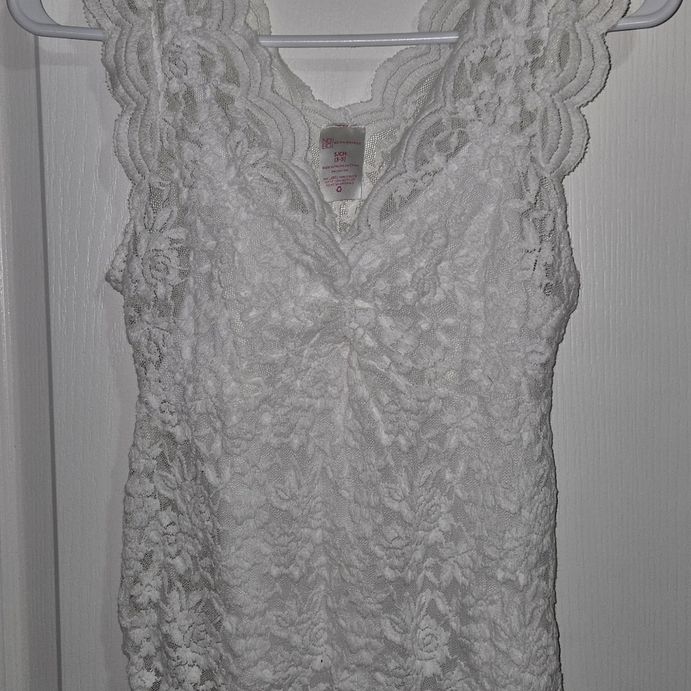White Lace Sleeveless Top
